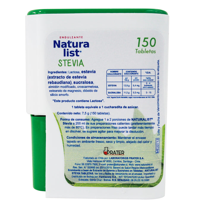 Naturalist Stevia Edulcorante X 150 Tabletas