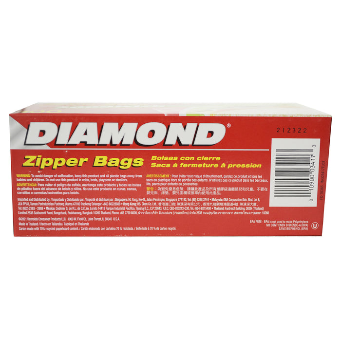 Diamond Bolsa Con Cierre Para Sandwich X 100 Unidades