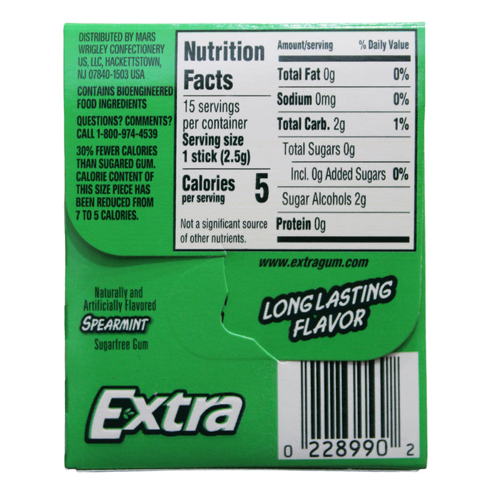 Chicles Wrigleys Extra Spearmint X 15 Stick