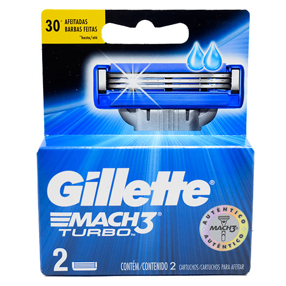 Gillette Mach3 Turbo X 2 Unidades