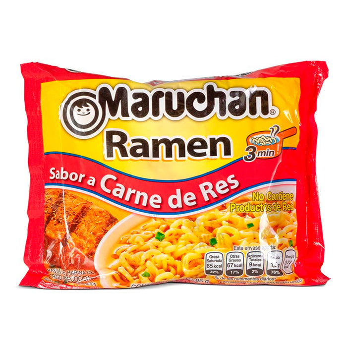 Maruchan Ramen Sabor Carne De Res Bolsa X 85G