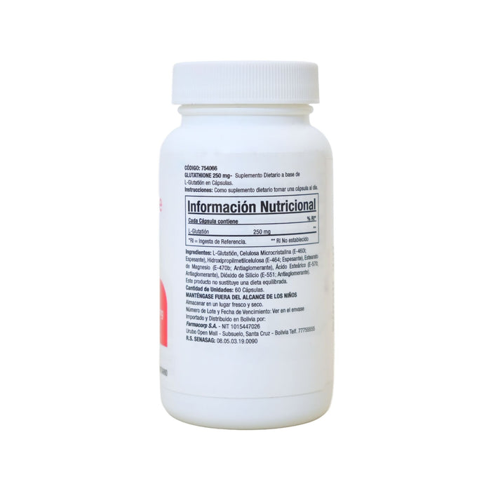 Glutathione Gnc 250Mg X 60 Cápsulas