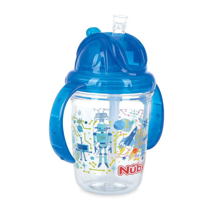 Vaso Con Bombilla Nuby 12M+ Surtido X 240Ml