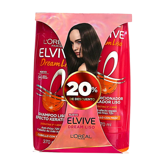 Elvive Pack Shampoo+Acond 370Ml Dream Liso