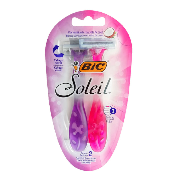 Bic Afeitadora Soleil Rosa Mora X 2 Unidades