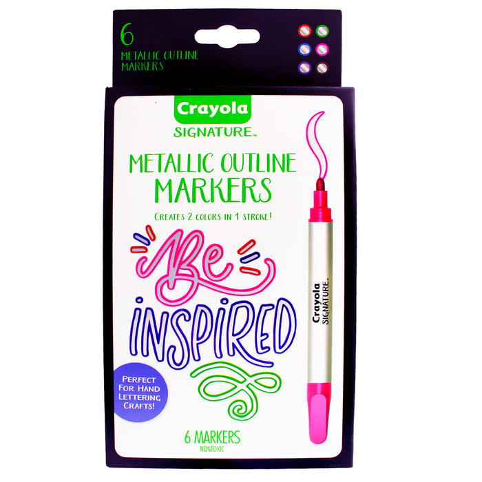 Crayola Marcadores Metal Signature Con Borde X 6 Piezas