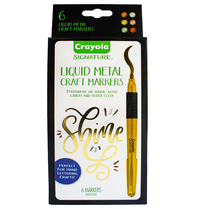 Crayola Marcadores Signature Metal X 6 Piezas
