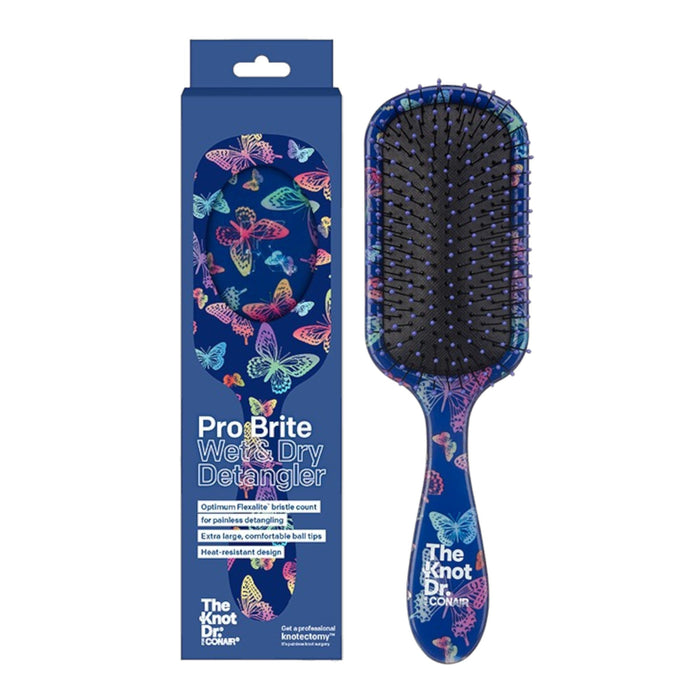 Cepillo Para Cabello Conair Knot Dr. Pro Brite Brush Butterfly