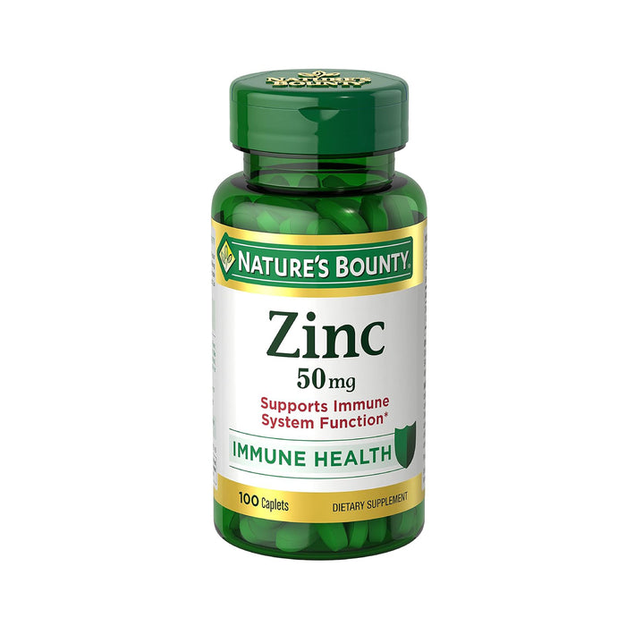 Suplemento Natures Bounty Zinc 50Mg X 100 Tabletas