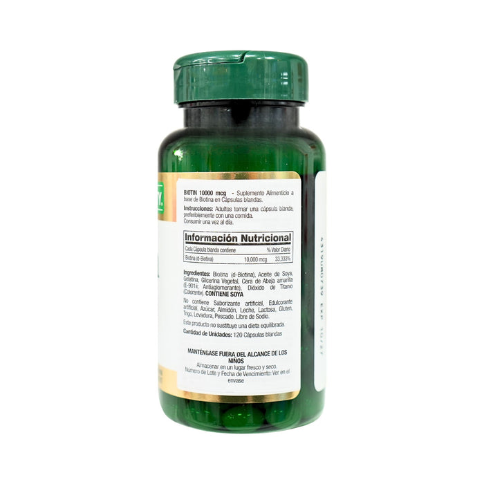 Suplemento Natures Bounty Biotin 10000Mcg X 120 Cápsulas