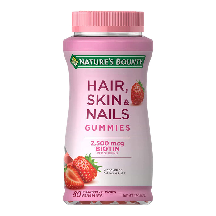 Gomitas Nature's Bounty Hair Skin Nails 2500Mcg X 80 Unidades