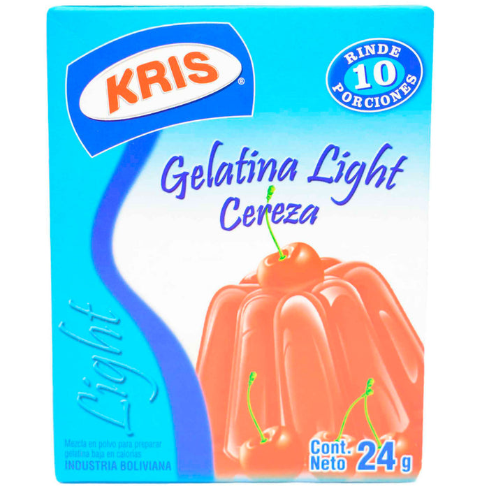 Kris Gelatina Ligth Sabor Cereza X 24G