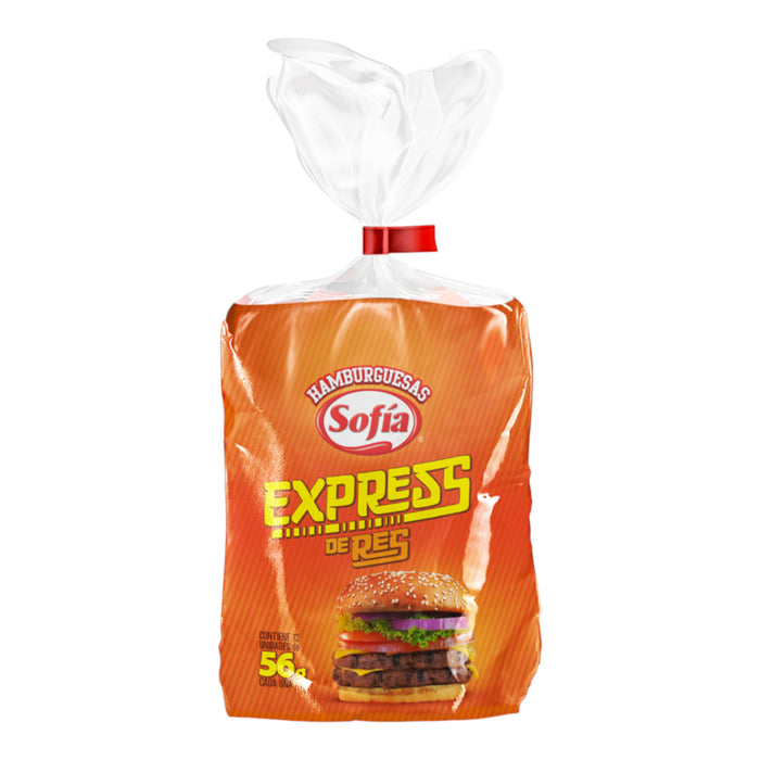 Hamburguesa Sofia Express De Res Tubo X 12 Unidades