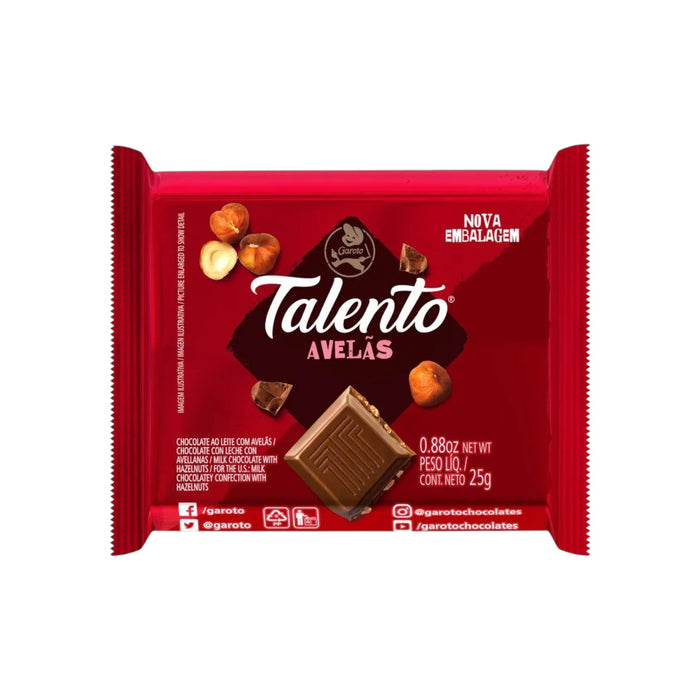 Talento Garoto Chocolate Avellanas X 25G