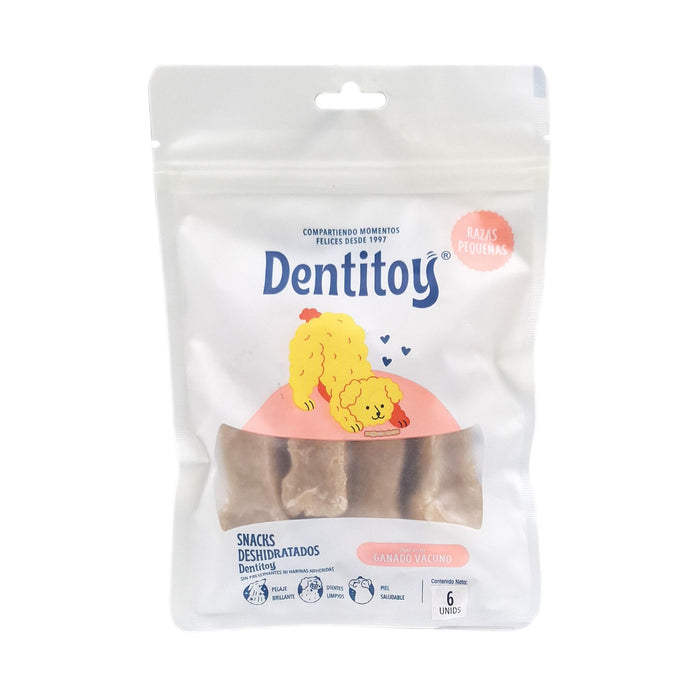 Snack Para Perro Dentitoy Delicias De Ganado Vacuno X 6 Unidades