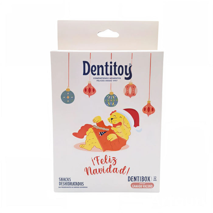 Snack Para Perro Dentitoy Navideño X 12 Unidades
