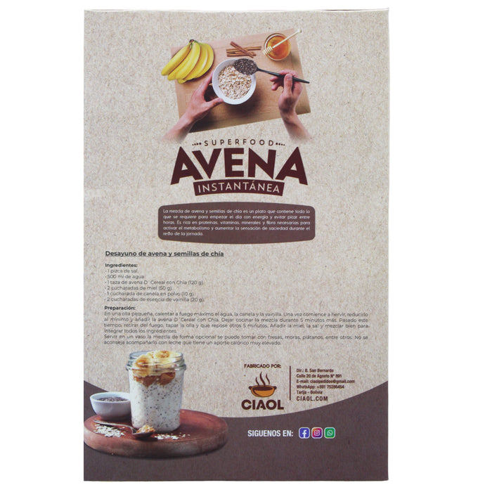 D-Cereal Avena Instantanea Con Chia X 300G