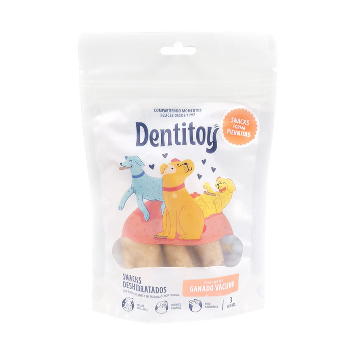 Snack Para Perro Dentitoy Muslitos Ganado Vacuno X 3 Unidades