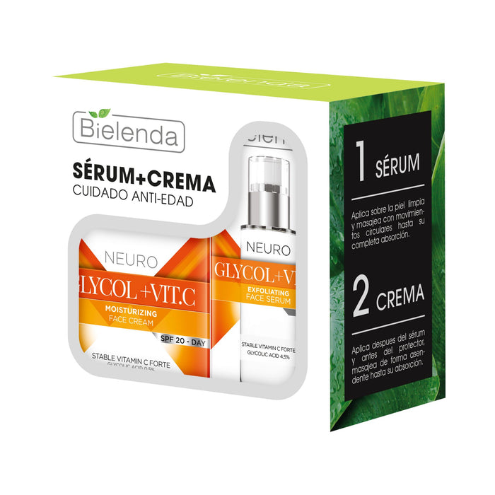 Pack Bielenda Neuro Glicol Crema + Serum Anti-Edad