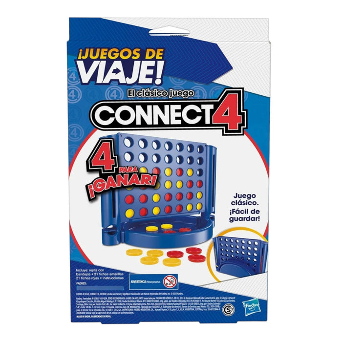 Juegos De Viaje Hasbro - Connect 4 Clasico 6+