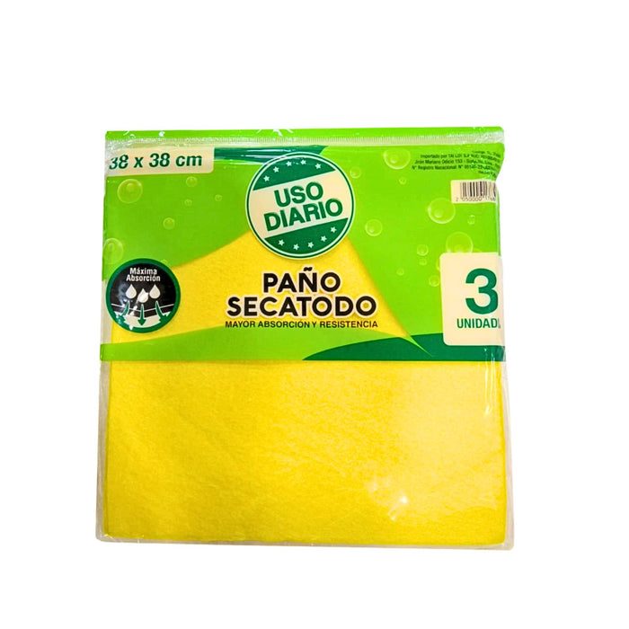 Paño Secatodo Uso Diario Tradicional X 3 Unidades