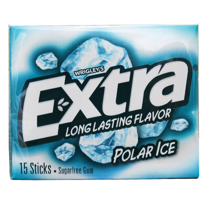 Wrigleys extra chicles polar ice x 15 uindades.