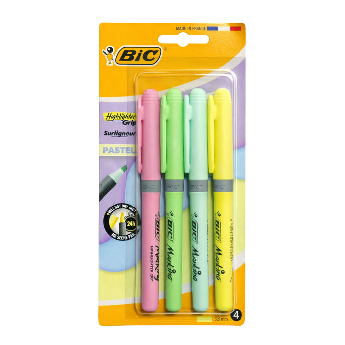 Resaltadores Bic Fluorescente Pastel 4 Pzas