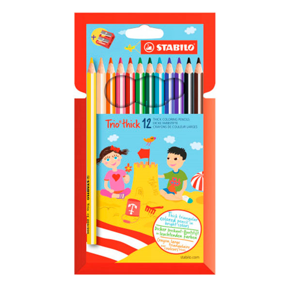 Stabilo Colores Trio Thick X 12 Colores