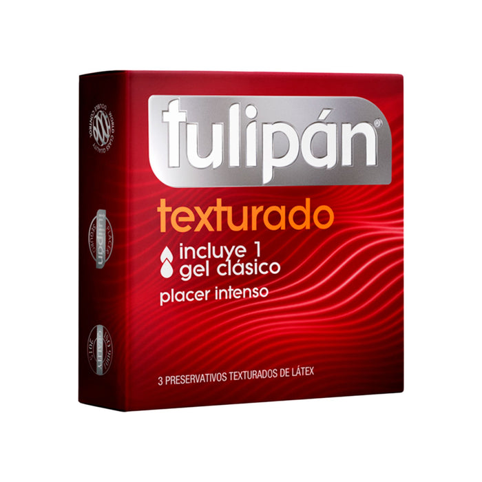 Preservativo Tulipán Texturado Más 1 Gel X Envase