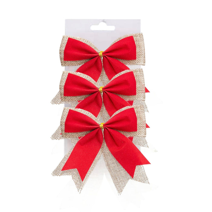 Set De 3 Lazos Decorativos Atmosphera Yute 10 X 12 Cm