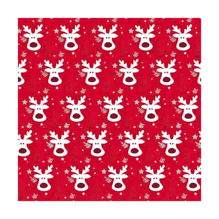 Papel De Regalo Navideño Atmosphera Rojo / Blanco 500 X 70Cm
