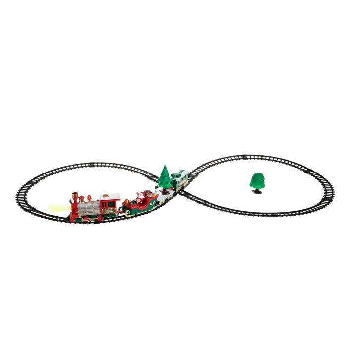 Tren Navideño Luminoso Musical Con Movimiento 1 Led X 22 Piezas