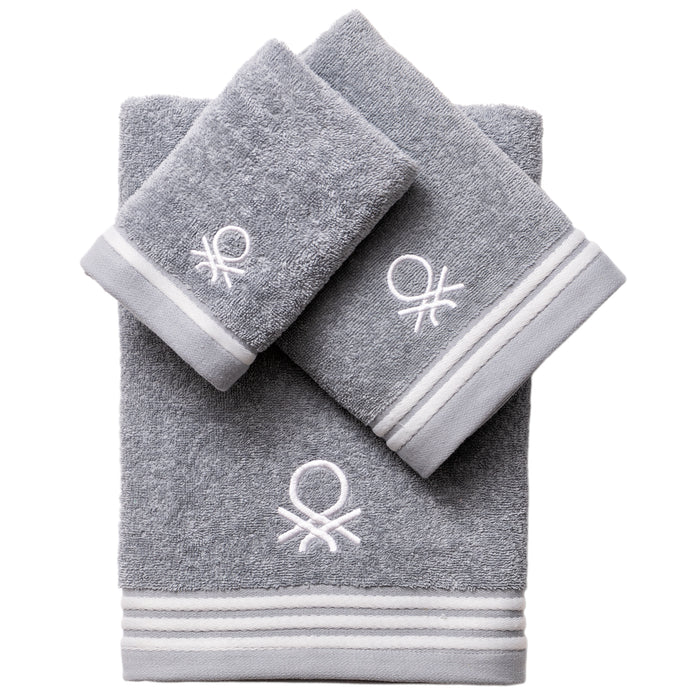 Toalla De Tocador Benetton Gris 30 X 50Cm