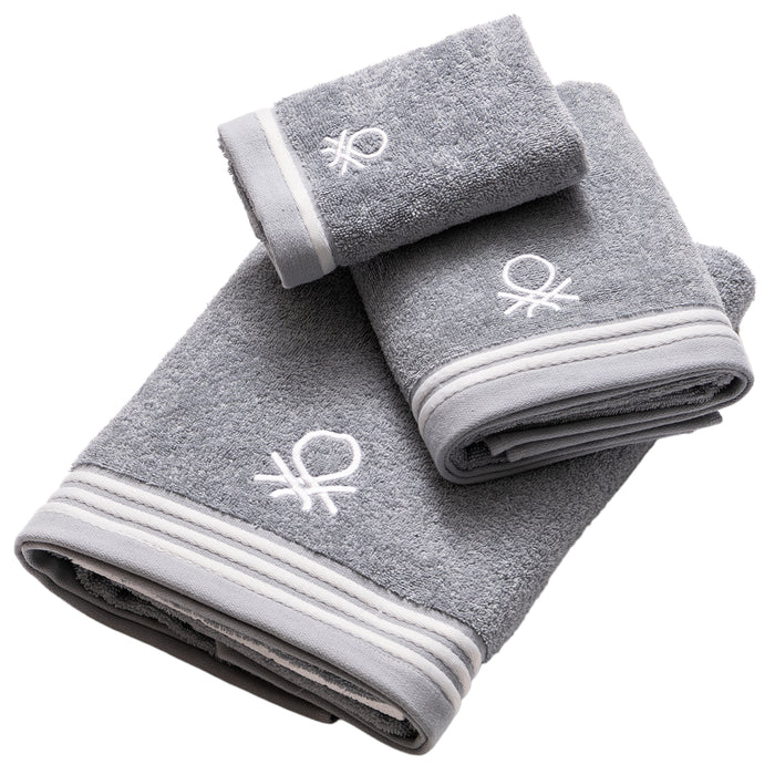 Toalla De Tocador Benetton Gris 30 X 50Cm