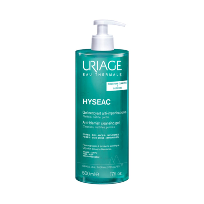 Gel Limpiador Uriage Eau Thermale Hyseac Piroctone Olamine + Glycerin X 500Ml