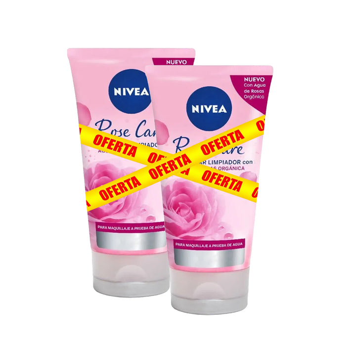 Gel Limpiador Facial Nivea Rose Care Agua De Rosas X 150Ml