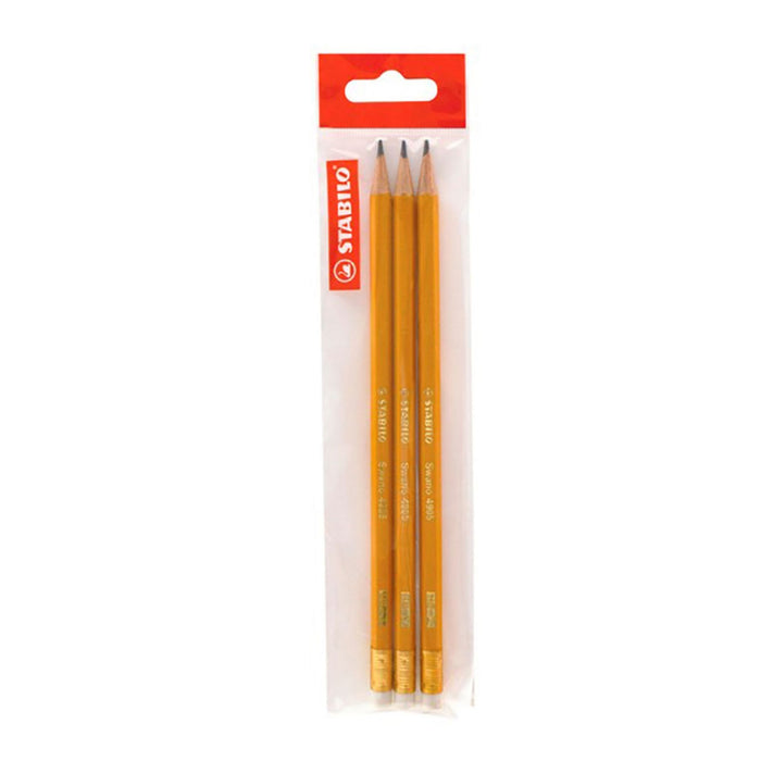 Lápiz De Grafito Stabilo Swano Hb Amarillo Blister X 3 Unidades