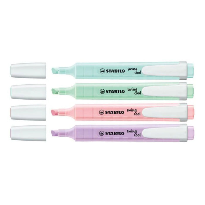 Resaltador Stabilo Swing Cool Pastel Blister X 4 Colores