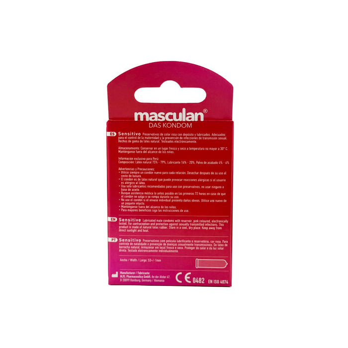 Preservativo Masculan Sensitive 3 Unidades X Caja