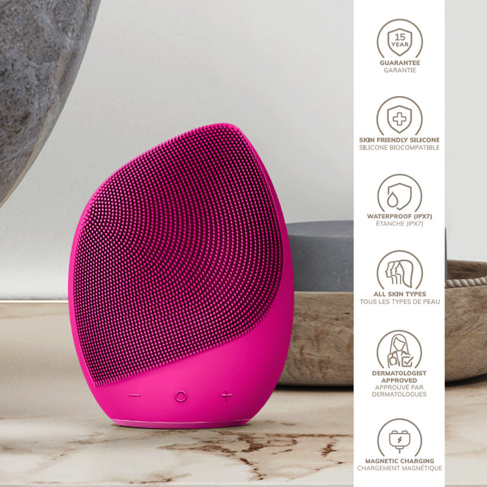 Cepillo Facial Sónico Geske Magenta 5 En 1