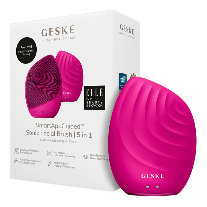 Cepillo Facial Sónico Geske Magenta 5 En 1