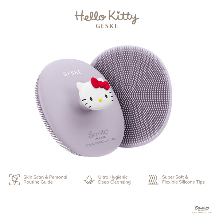 Cepillo Facial Geske Hello Kitty 3 En 1 Púrpura