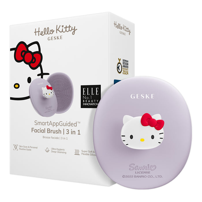 Cepillo Facial Geske Hello Kitty 3 En 1 Púrpura
