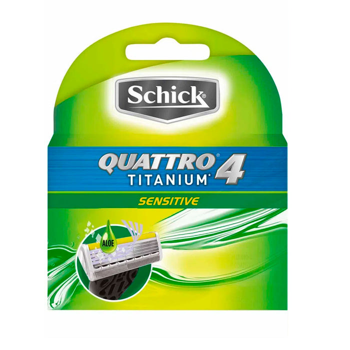 Schick Quattro Titanium Repuesto X 4 Unidades