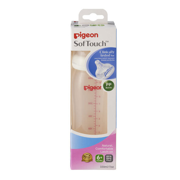 Mamadera Suave Rosa Boca Ancha Pigeon X 330Ml