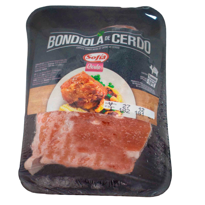 Bondiola De Cerdo Sofia Congelado En Bandeja X 500G (Peso Aprox.)