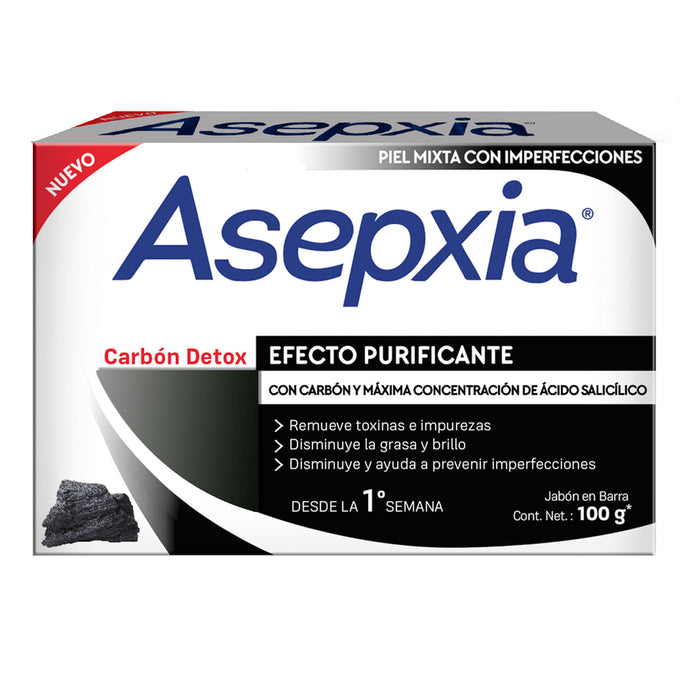 Asepxia Jabon Carbon Efecto Purificante X 100G