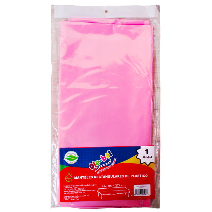 Olebol Mantel Plastico Rosado X Unidad