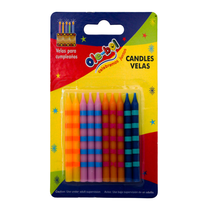 Olebol Vela Rayas Caballero X 10 Unidades