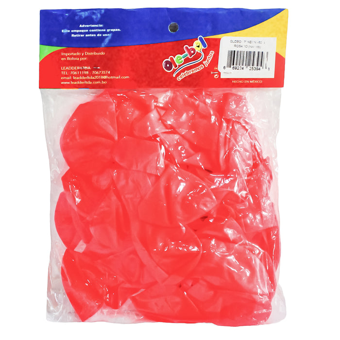 Olebol Globo 7 Neon X 50 Unidades Rosado Neon